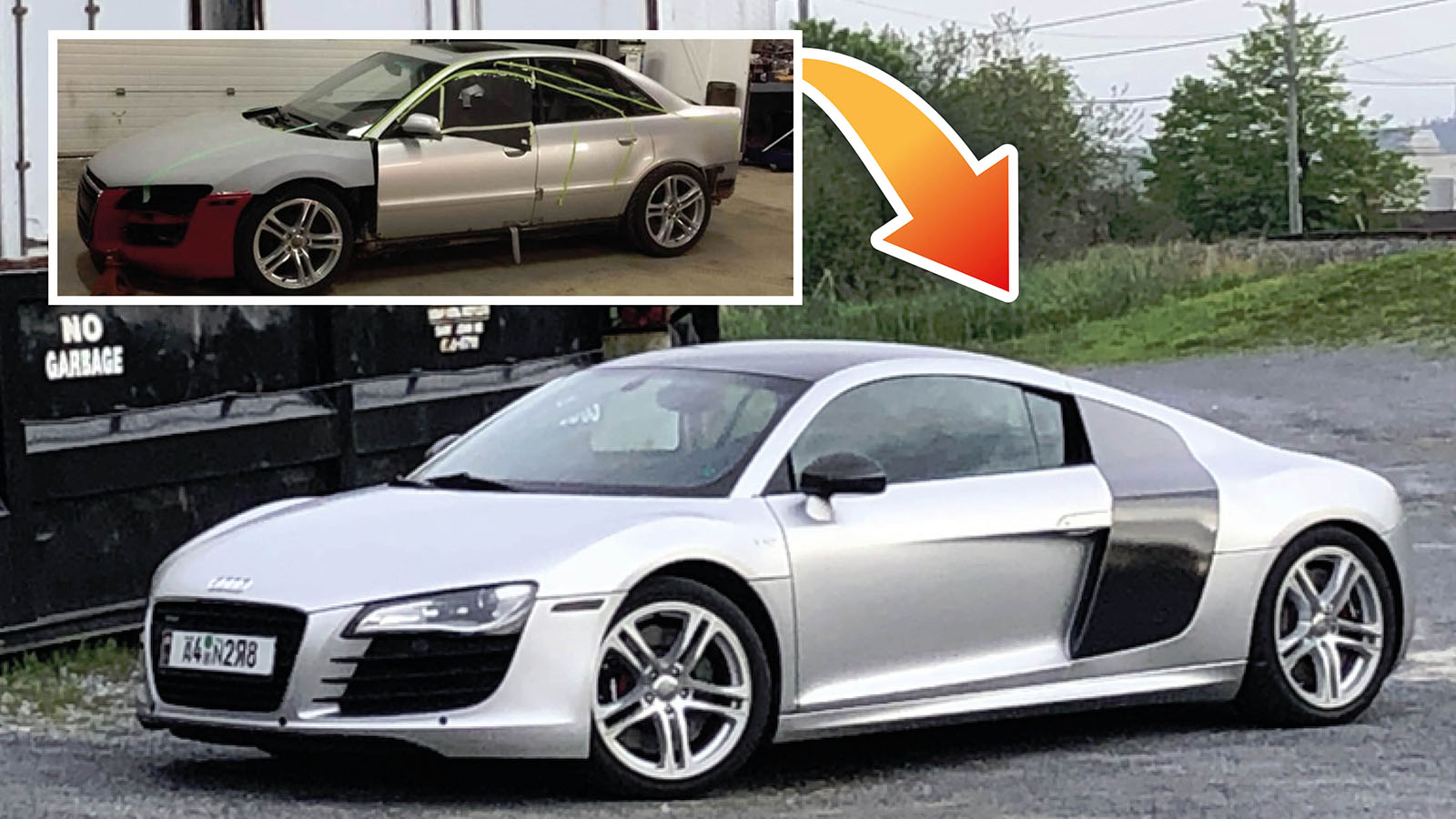Så förvandlades en Audi A4 för 7000 kr till en Audi R8 | Carup.se