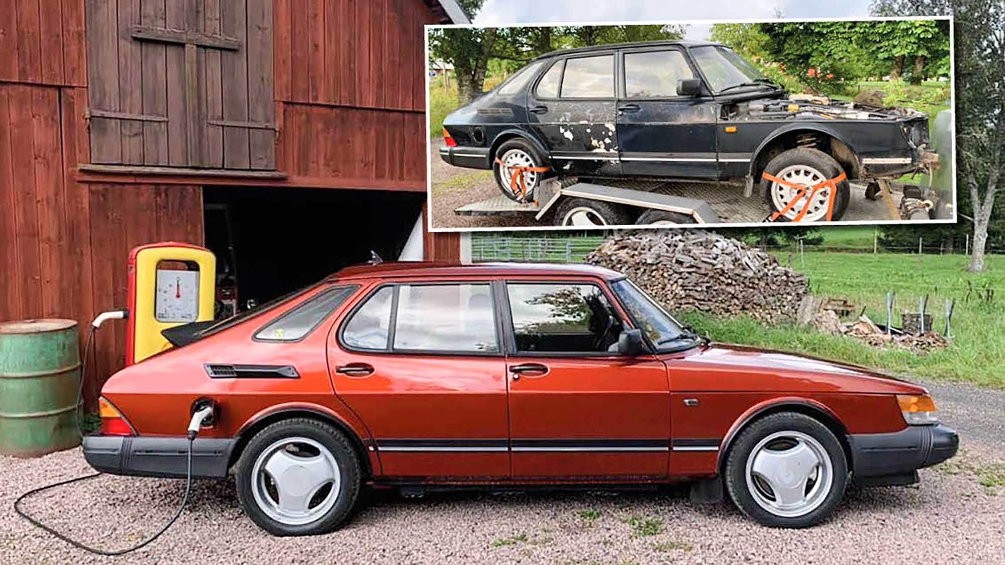 Så förvandlade Jonas en risig Saab 900 till elbil | Carup.se