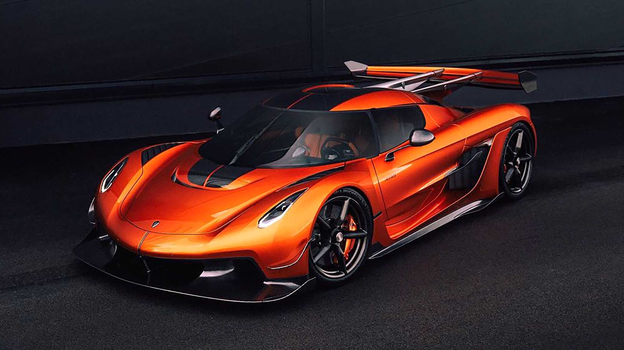 Modèle Réduit KOENIGSEGG Jesko Absolut 1:64 - Sweet Mandarine - Postercars HLC05 - Neuf