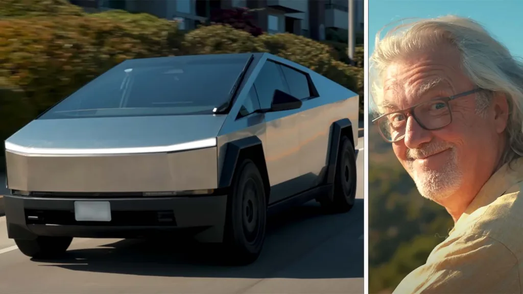 James May testade Cybertruck: ”Humoristisk bil”