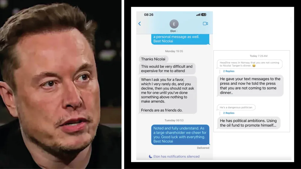 Elon Musks sms avslöjade: ”Gav du dem till pressen?”