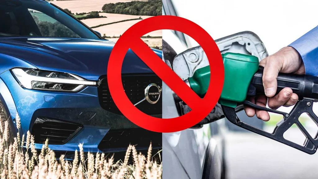 Förbud mot bensin och diesel i hyr- och tjänstebilar