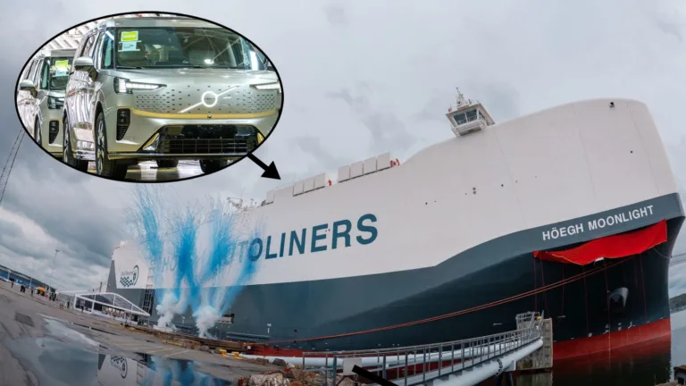 Fartyget Höegh Moonlight, ska frakta bilar från Volvo