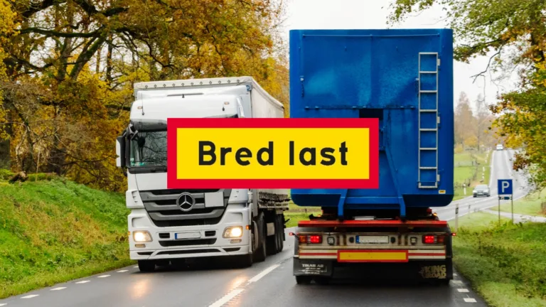 Bred last lastbil