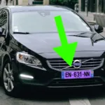 Volvo Rosa registeringsskylt Frankrike