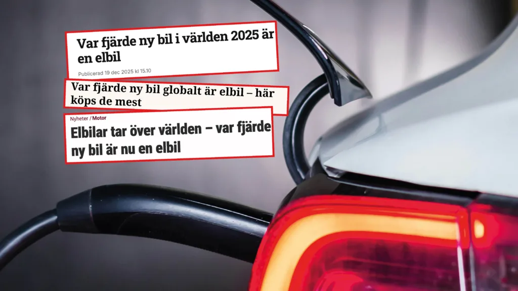 Fejkade siffror om elbilar sprids i svenska tidningar