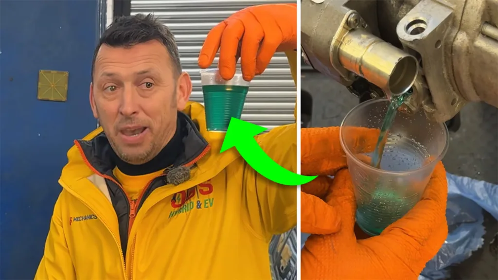 Oväntade felet: Grön vätska knäckte laddhybrid