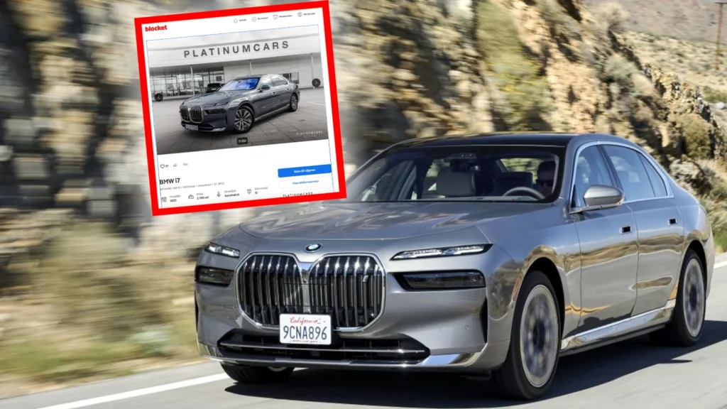 Blocket BMW i7 dragare