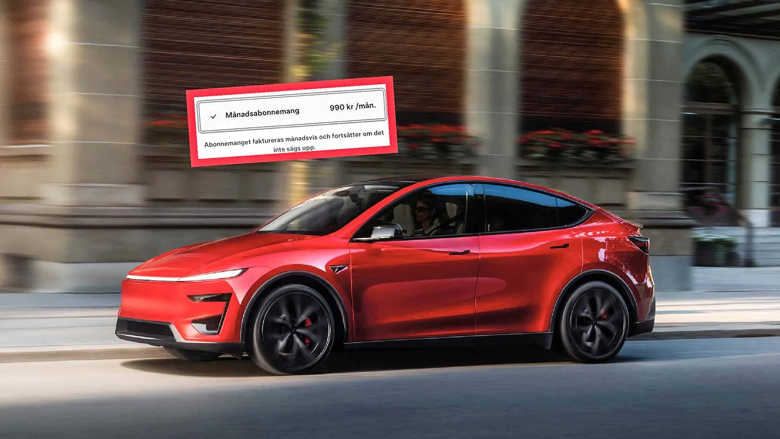 Teslas nya drag: Prenumeration för 990 kr i Sverige