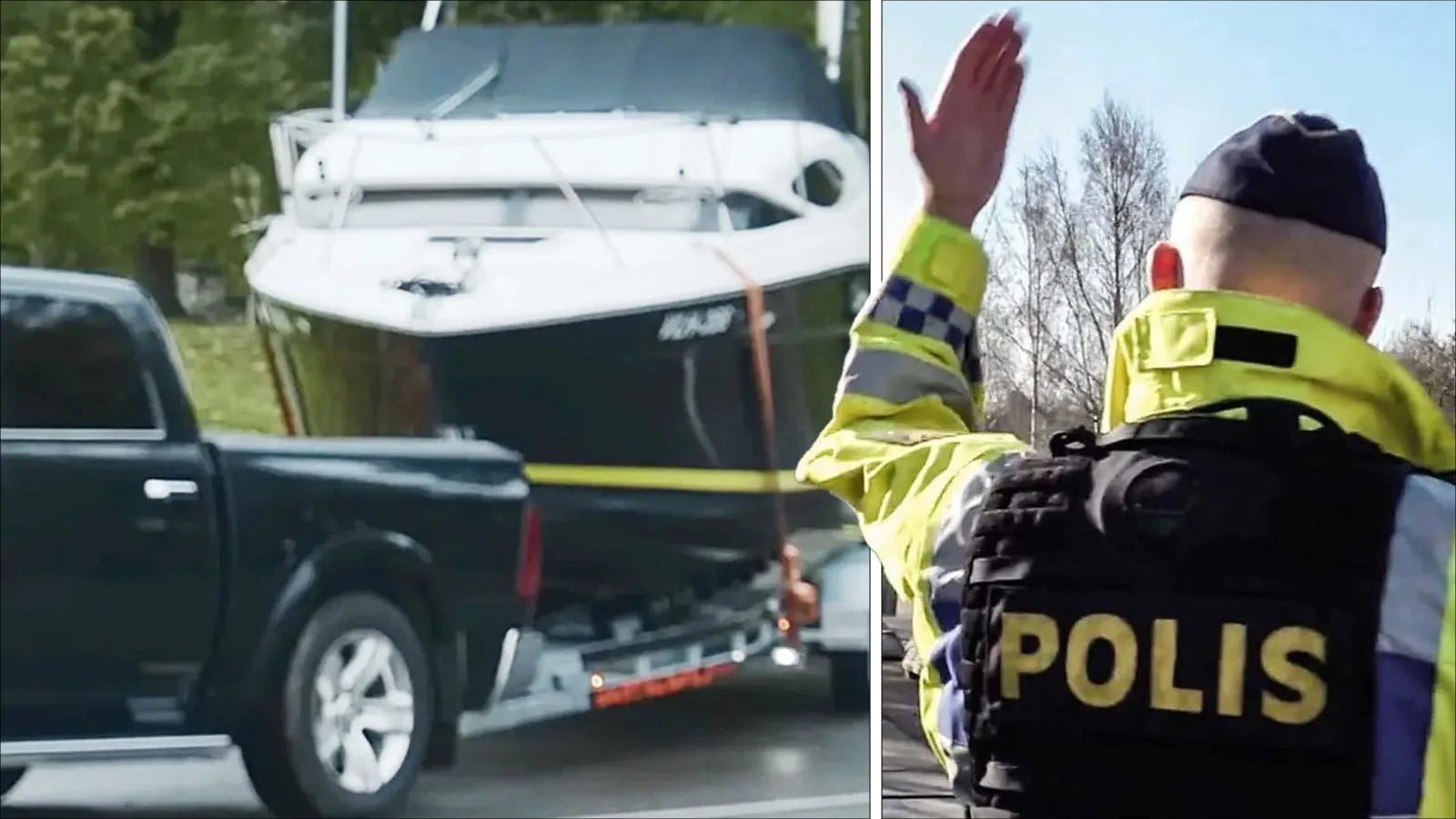 Tredubbla fällan med släpet