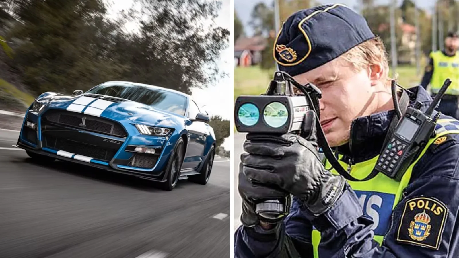 Mustang-förare togs i extrem hastighet på 80-väg