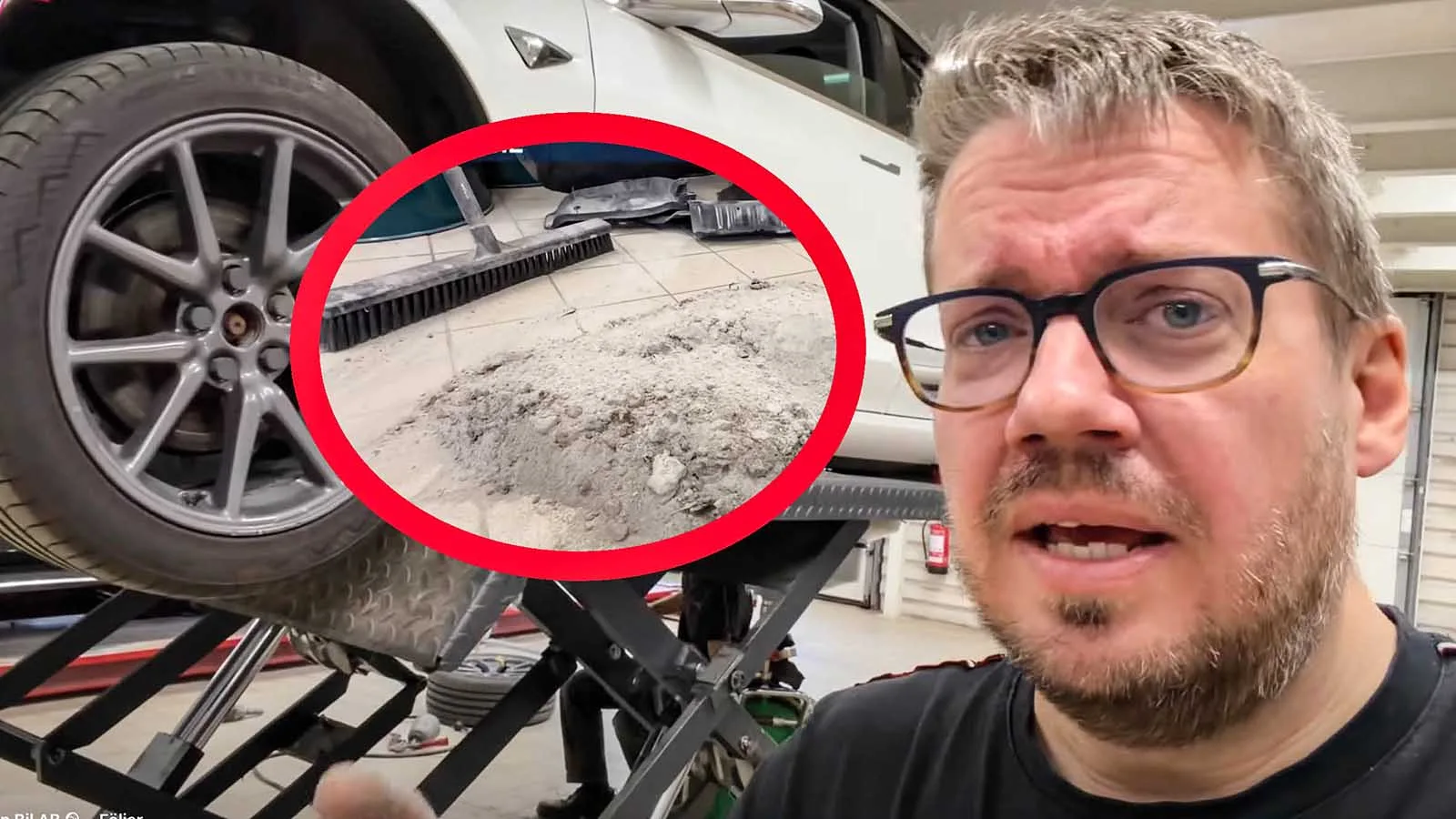 10 kg grus göms i Tesla: ”Skär hela elmotorn”