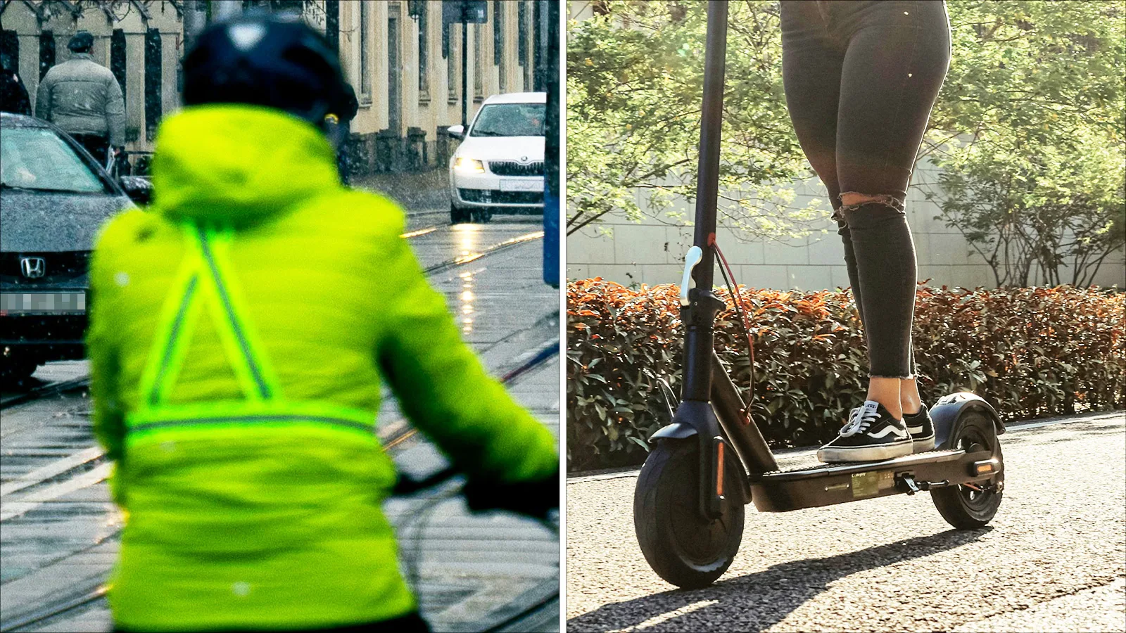 Ny regel: Gul väst och hjälm för alla som kör elsparkcykel