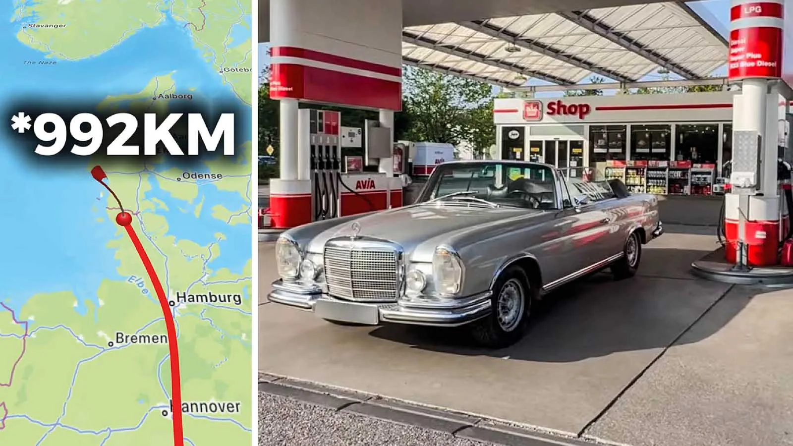 Försöker köra 100 mil på en tank – i 54 år gammal bil